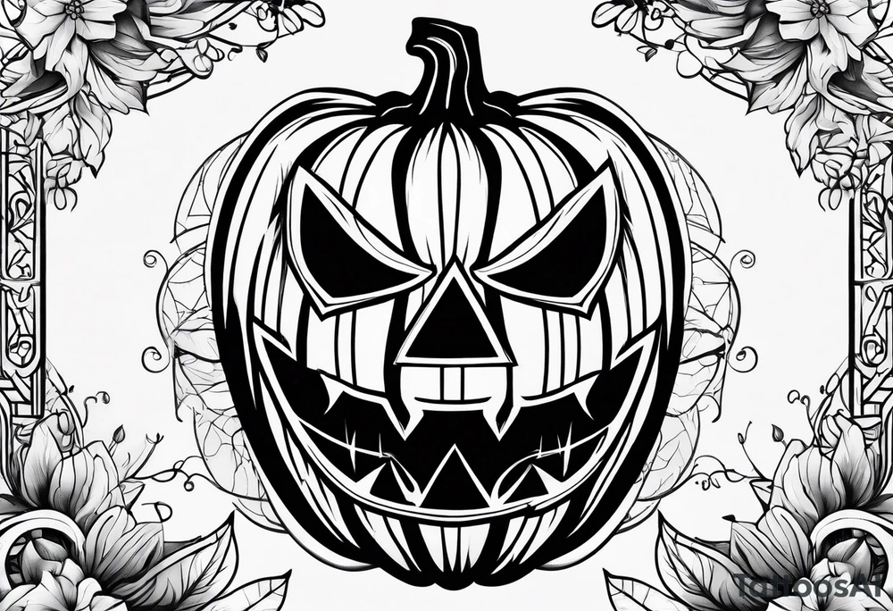 scary pumpkins tattoo idea