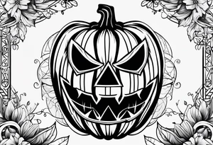 scary pumpkins tattoo idea