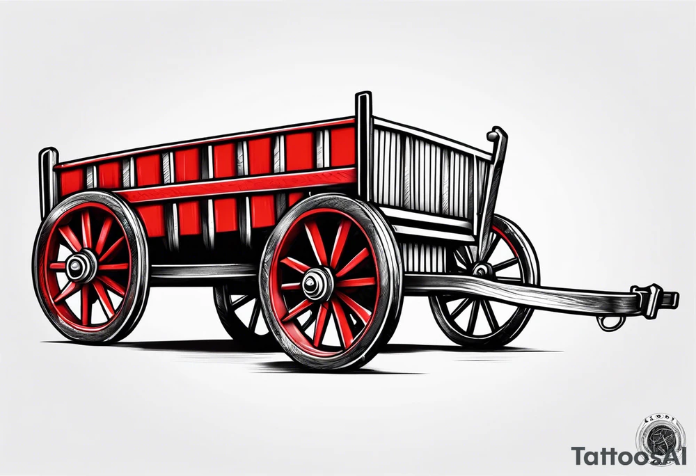 Red wagon with kayo in it tattoo idea