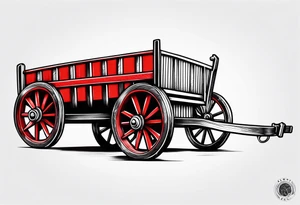 Red wagon with kayo in it tattoo idea