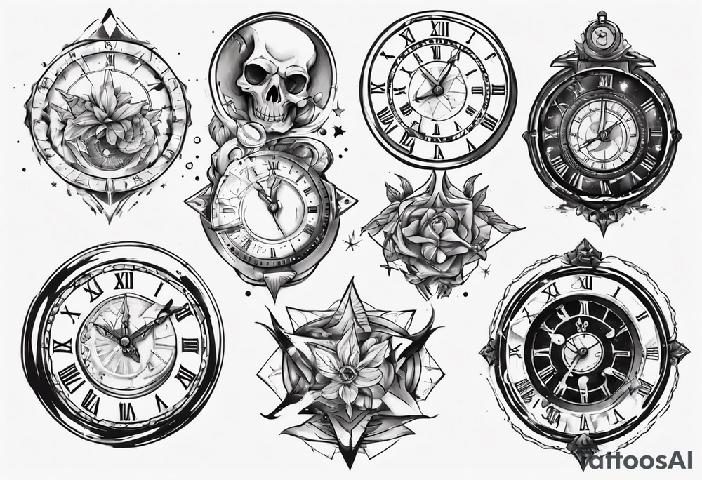 Asternomical clock tattoo idea