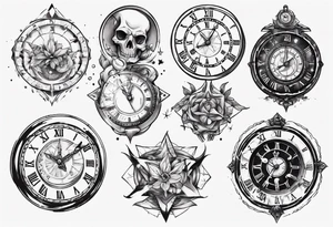 Asternomical clock tattoo idea
