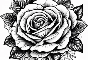 Pistol bullet and roses tattoo idea