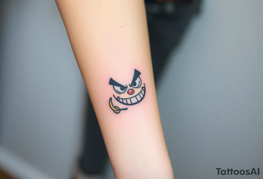 angry stick of dynamite with a mean face tattoo idea