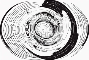 Wormhole event horizon tattoo idea