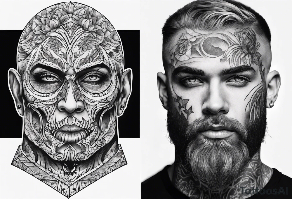 Halloween arm sleeve tattoo idea