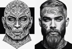 Halloween arm sleeve tattoo idea