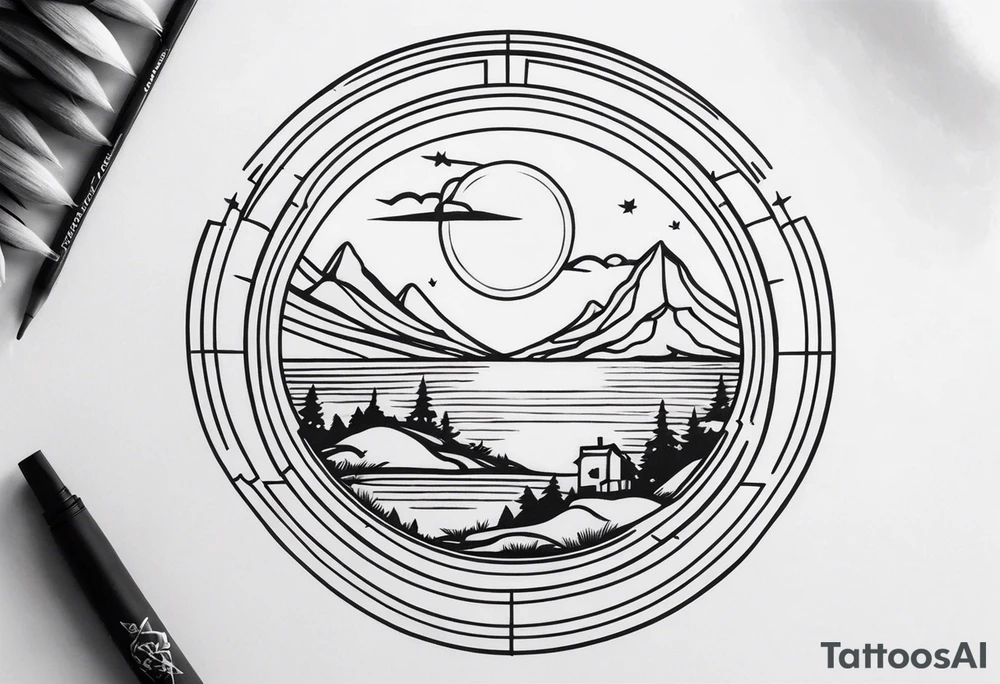 Memorial tattoo for someone who loved painting and drawing tattoo idea