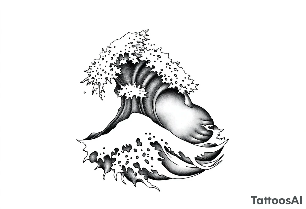Roaming waves tattoo idea