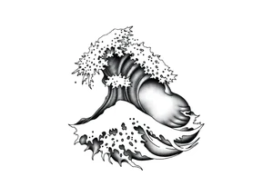 Roaming waves tattoo idea