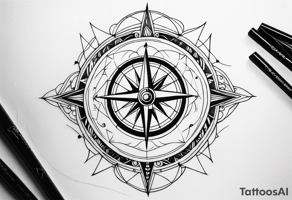 Compass tattoo idea