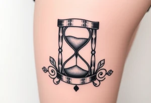 Wooden hourglass tattoo idea