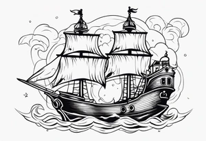 old school pirate tattoo tattoo idea