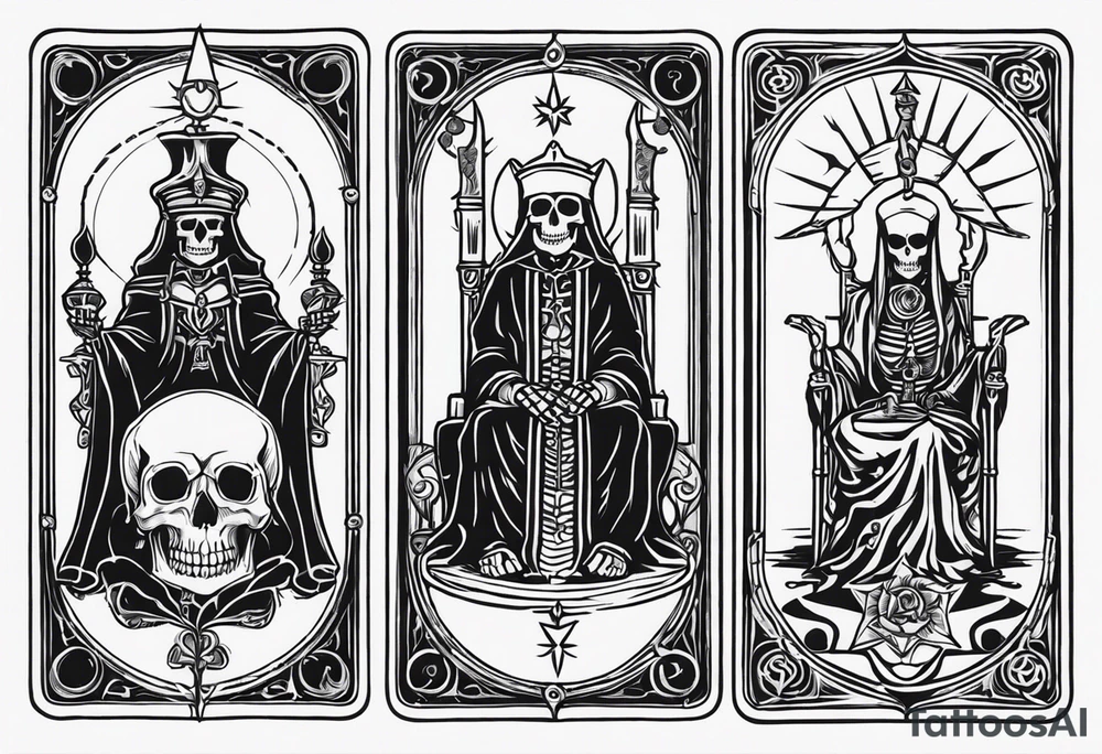 Hierophant skeleton 
tarot card tattoo idea