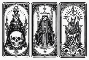 Hierophant skeleton 
tarot card tattoo idea