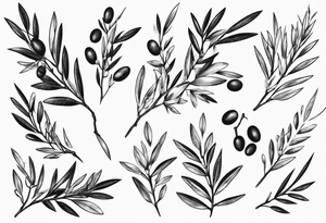 olive branches tattoo idea