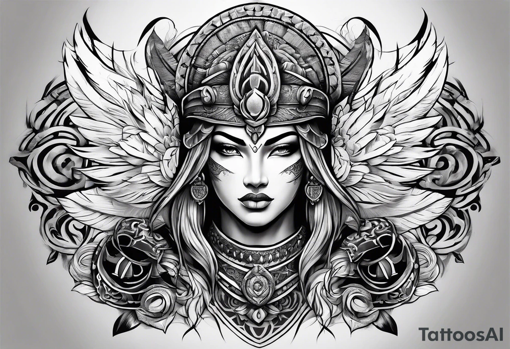 Inner spirit warrior tattoo idea