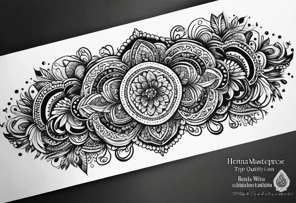 henna sleeve tattoo idea