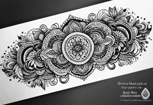 henna sleeve tattoo idea