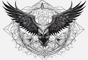 Lucifer com asas de morcego tattoo idea