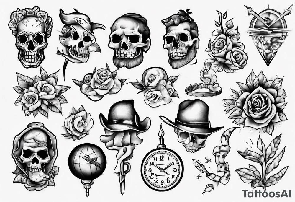Make any sketch in the style of Saylor Jerry tattoo idea