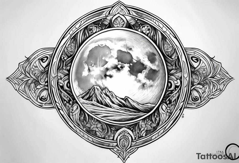 sacred moon tattoo idea