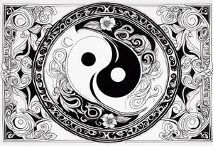 Powerful majestic ying Yang tattoo idea