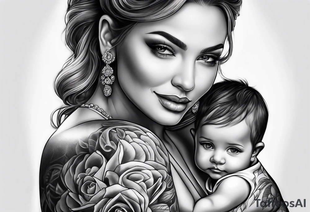 A mothers love for her kids tattoo idea