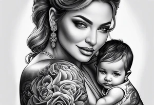 A mothers love for her kids tattoo idea