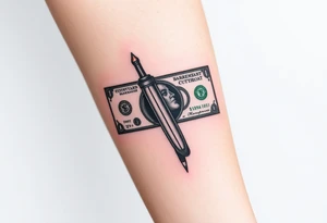 Barber cutthroat money tattoo idea