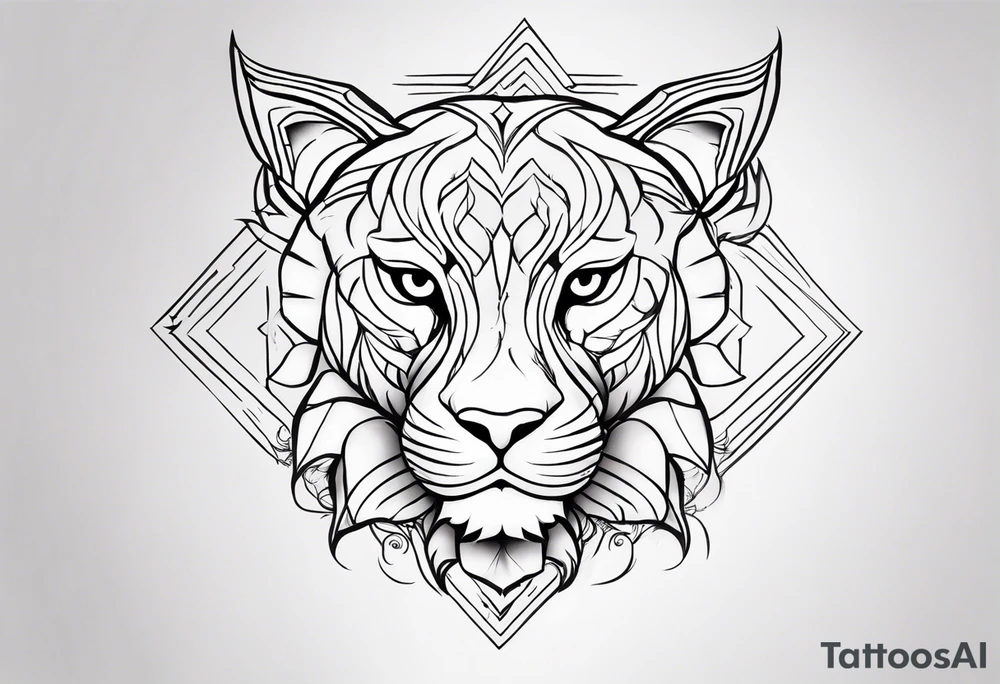 powerful majestic strength tattoo idea