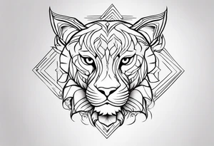powerful majestic strength tattoo idea