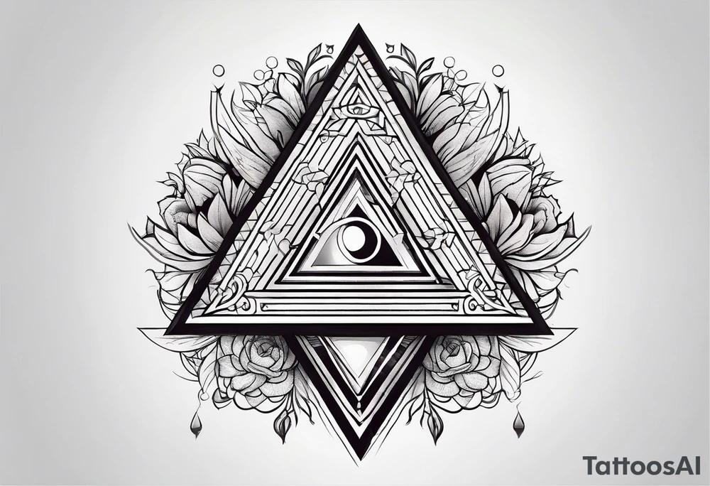simple triangle tattoo idea