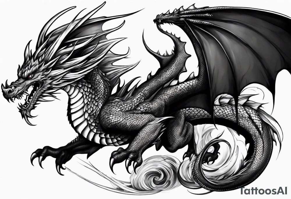 dragon tattoo for a shoulder tattoo idea