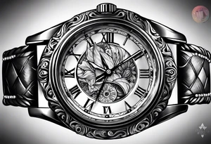 Date watch tattoo idea