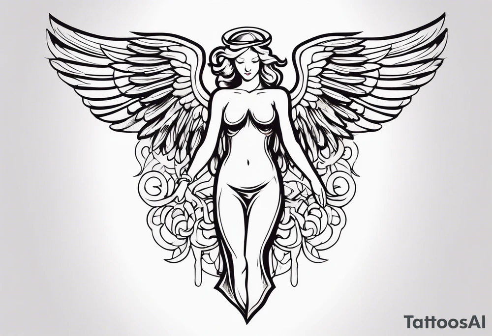 444 angel tattoo idea