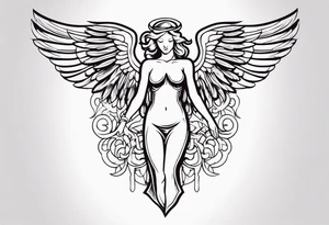 444 angel tattoo idea