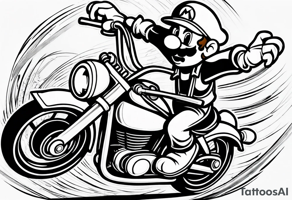 Mario riding bullet bob tattoo idea