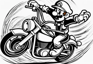 Mario riding bullet bob tattoo idea