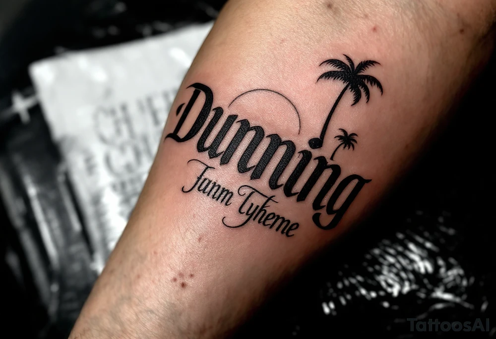 Dunning, Jungle theme,palm trees,taino symbols,philipino sun, tattoo idea