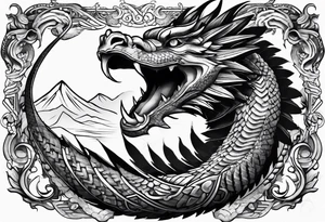quetzalcoatl snake sleeve tattoo idea