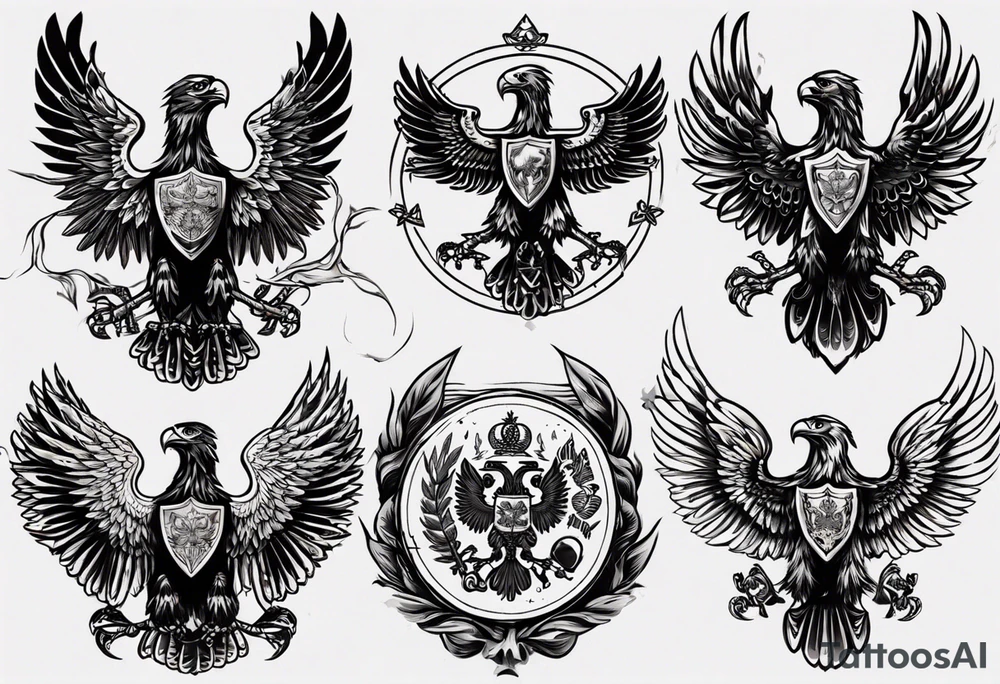 russian eagle tattoo idea