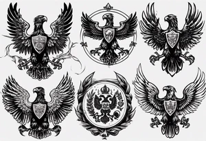 russian eagle tattoo idea