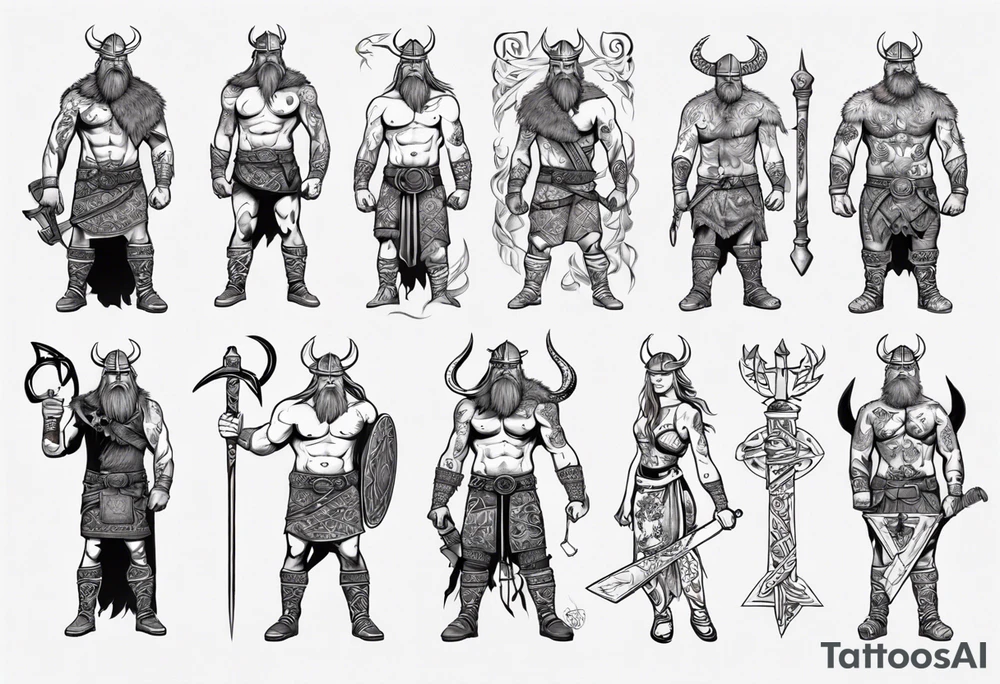 Viking no tattoos full body tattoo idea