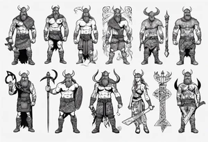 Viking no tattoos full body tattoo idea