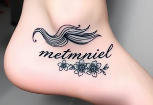 ethereal mermaid with flowing hair among coral and sea flowers tattoo idea