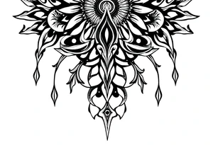 spiritual bold line tattoo idea