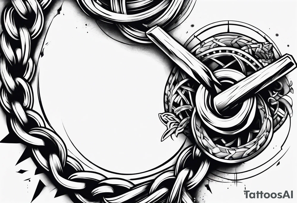 tattoo broken chain tattoo idea