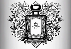 A perfume bottle tattoo idea