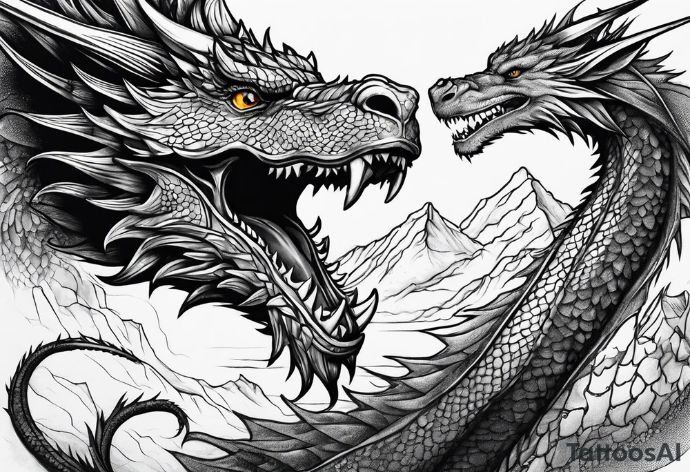 Game of thrones style dragon tattoo idea